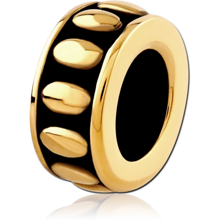 GOLD PVD COATED SURGICAL STEEL BEAD 5.0 - 5.2 MM HOLE - EYES