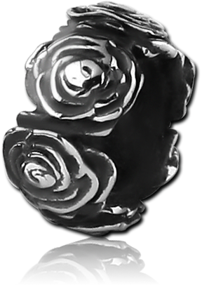 SURGICAL STEEL BEAD 5.0-5.2 MM HOLE - ROSES