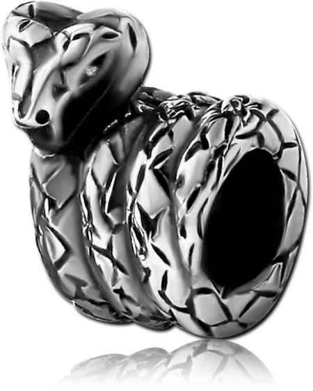 SURGICAL STEEL BEAD 5.0-5.2 MM HOLE - SNAKE