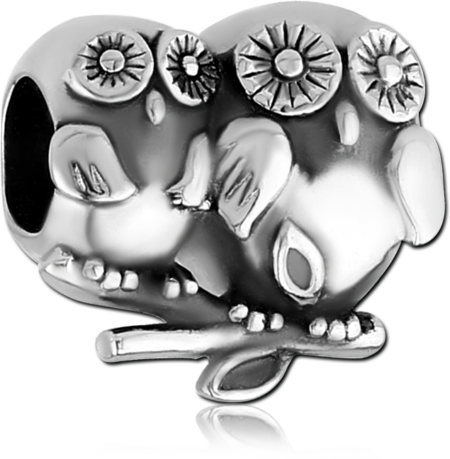 SURGICAL STEEL BEAD 5.0-5.2 MM HOLE - NEST ON BRANCH