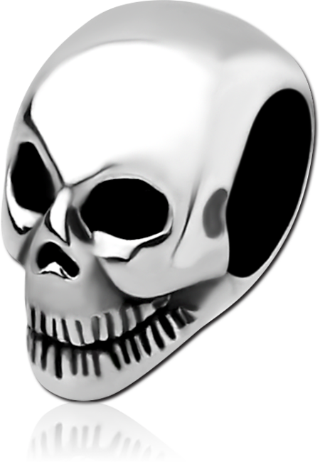 SURGICAL STEEL BEAD 5.0 - 5.2 MM HOLE - SKULL