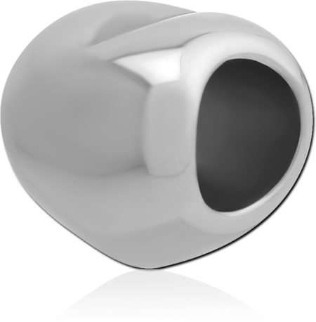 SURGICAL STEEL BEAD 5.0 - 5.8 MM HOLE - HEART
