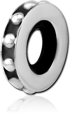 SURGICAL STEEL BEAD 6.0 - 7.0 MM HOLE - DOTS