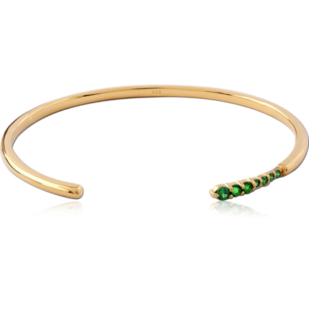 STERLING SILVER 925 18K GOLD PLATED BANGLE