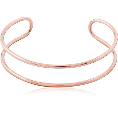 ROSE GOLD PVD COATED SURGICAL STEEL WIRE BANGLE