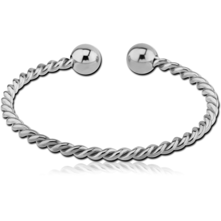 SURGICAL STEEL TWISTED WIRE BANGLE