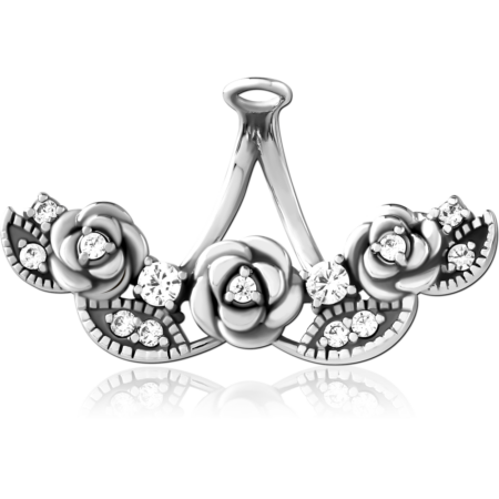 SURGICAL STEEL NAVEL JEWELED HANGERS FOR BANANA