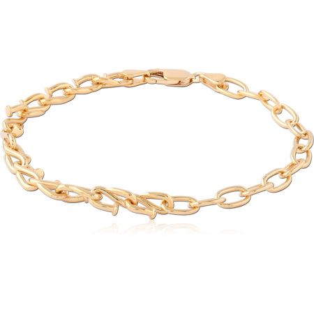 STERLING SILVER 925 GOLD PLATED 14K BRACELET