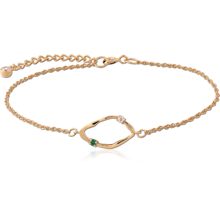 STERLING SILVER 925 18K GOLD PLATED BRACELET