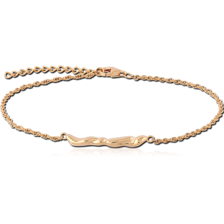STERLING SILVER 925 18K GOLD PLATED BRACELET