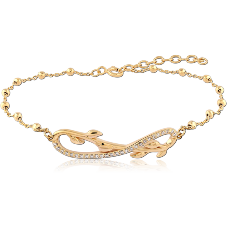 STERLING SILVER 925 18K GOLD PLATED BRACELET