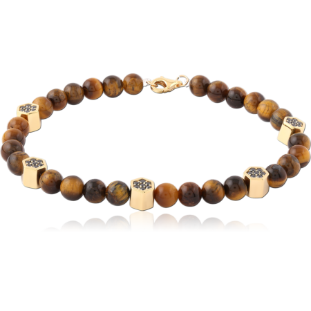 STERLING SILVER 925 18K GOLD PLATED BRACELET