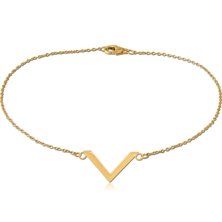 GOLD PVD COATED SURGICAL STEEL BRACELET - V