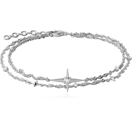 STERLING SILVER 925 JEWELED BRACELET