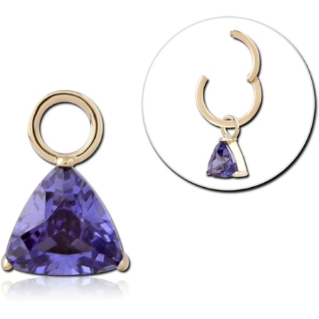 14K GOLD JEWELED CHARM