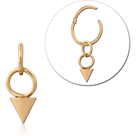 GOLD PVD 18K COATED SURGICAL STEEL SLIDING CHARM