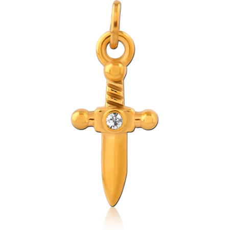 GOLD PVD COATED SURGICAL STEEL CHARM