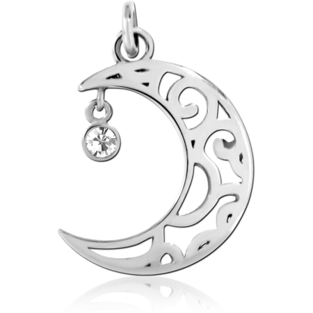 SURGICAL STEEL JEWELED CHARM