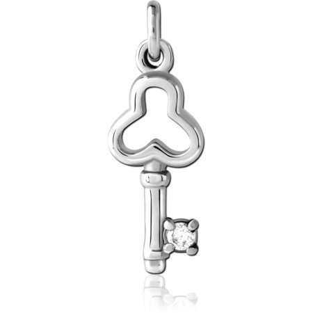 SURGICAL STEEL JEWELED CHARM