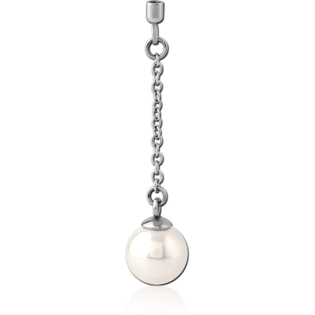 SURGICAL STEEL JEWELED SCREW ON CHARM WITH MICRO THREADED CUP