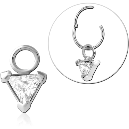 SURGICAL STEEL SLIDING JEWELED CHARM FOR HINGED SEGMENT RING