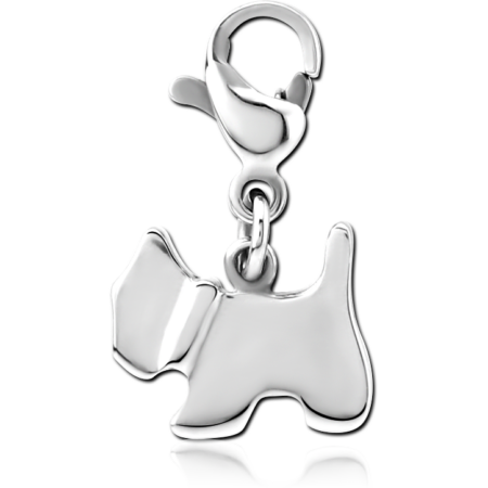 SURGICAL STEEL CHARM WITH LOBSTER LOCKER - DOG