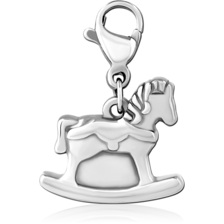 SURGICAL STEEL CHARM WITH LOBSTER LOCKER