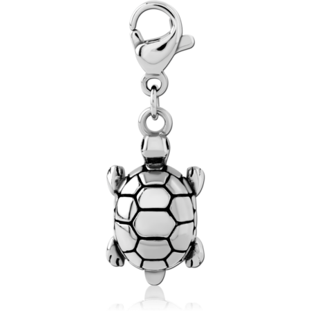 SURGICAL STEEL CHARM WITH LOBSTER LOCKER - TURTLE