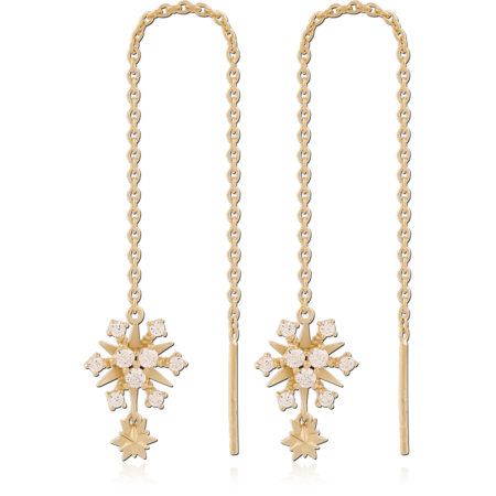 STERLING SILVER 925 GOLD PLATED 14K EARRINGS PAIR