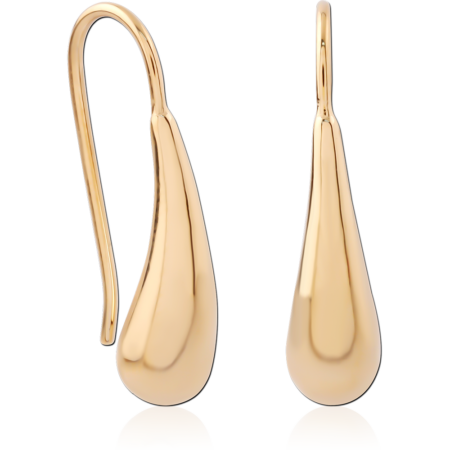 GOLD PVD 18K SURGICAL STEEL EARRINGS PAIR - DROP