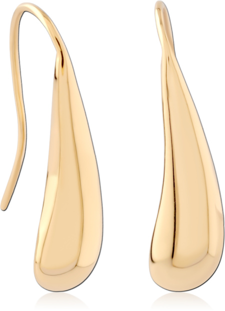 GOLD PVD 18K SURGICAL STEEL EARRINGS PAIR