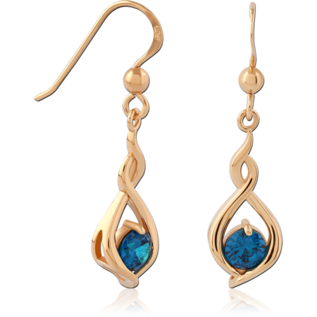 STERLING SILVER 925 18K GOLD PLATED EARRINGS PAIR