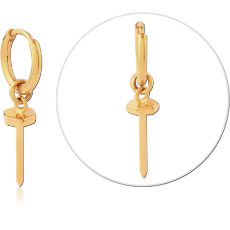 GOLD PVD COATED SURGICAL STEEL HOOP EARRINGS