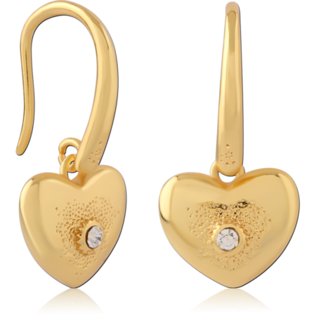 STERLING SILVER 925 GOLD PLATED JEWELED EARRINGS PAIR