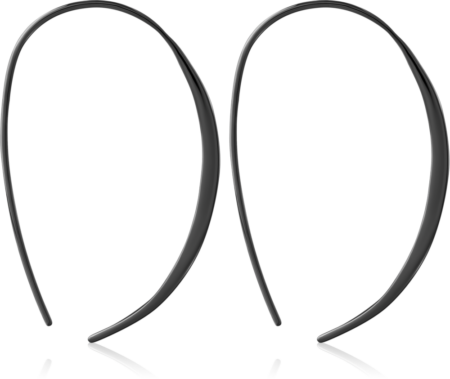 HEMETITE PVD COATED SURGICAL STEEL EARRINGS PAIR