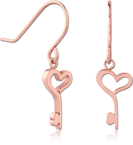 ROSE GOLD PVD COATED SURGICAL STEEL EARRINGS PAIR