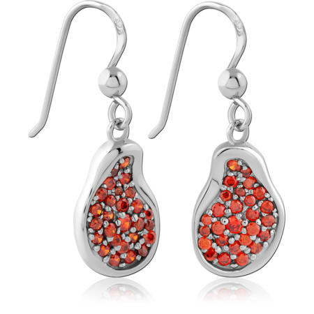 STERLING SILVER 925 RHODIUM PLATED EARRINGS PAIR