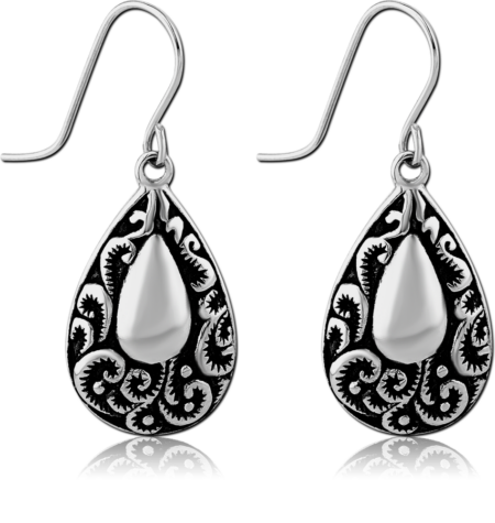 SURGICAL STEEL EARRINGS PAIR - TEARDROP