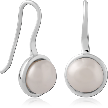 STERLING SILVER 925 EARRINGS PAIR WITH PEARL