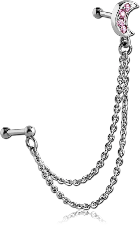 SURGICAL STEEL CARTILAGE CHAIN EARRINGS