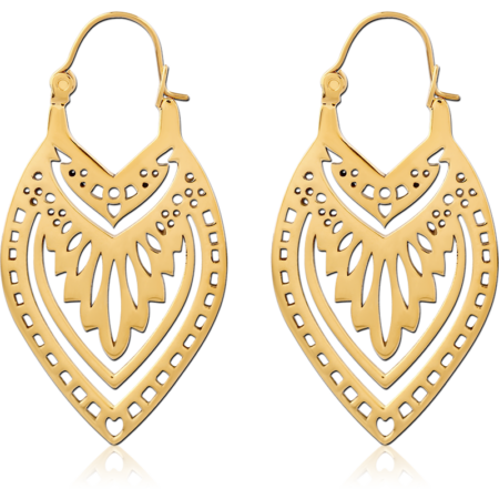 GOLD PVD COATED SURGICAL STEEL HOOP EARRINGS