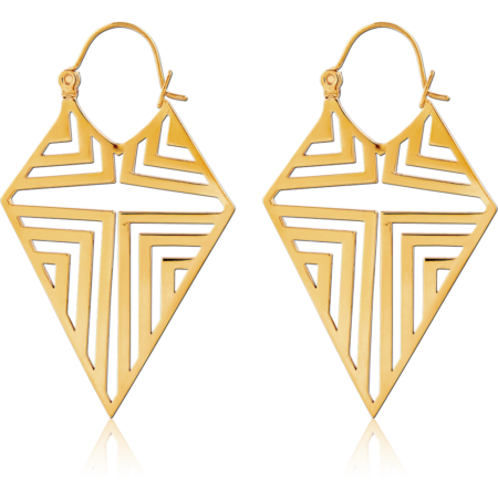 GOLD PVD COATED SURGICAL STEEL HOOP EARRINGS