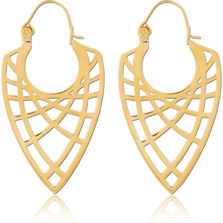 GOLD PVD COATED SURGICAL STEEL HOOP EARRINGS