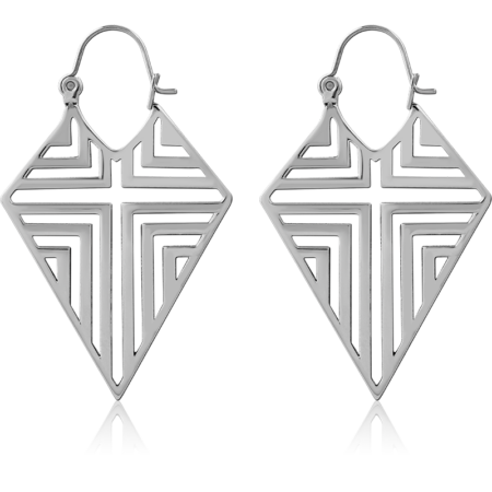 GOLD PVD COATED SURGICAL STEEL HOOP EARRINGS PAIR