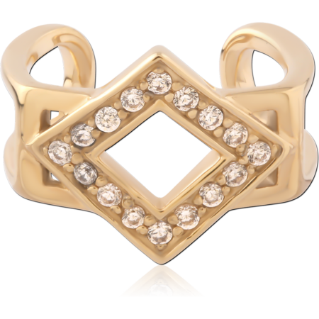 GOLD PVD 18K COATED SURGICAL STEEL EAR CUFF