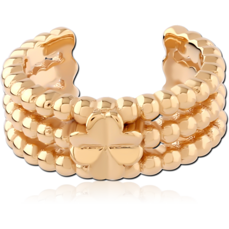 STERLING SILVER 925 18K GOLD PLATED EAR EAR CUFF