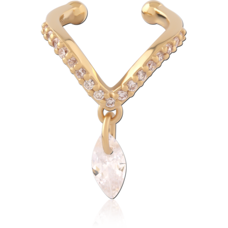 STERLING SILVER 925 18K GOLD PLATED EAR CUFF