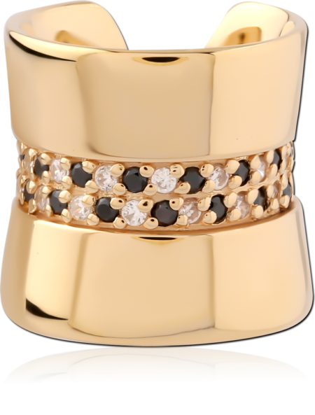 STERLING SILVER 925 18K GOLD PLATED EAR CUFF