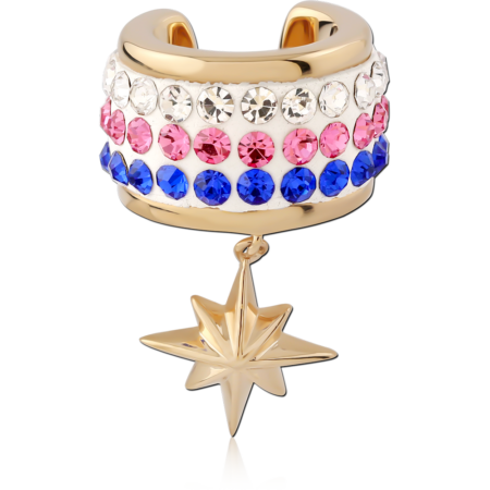 STERLING SILVER 925 18K GOLD PLATED EAR CUFF