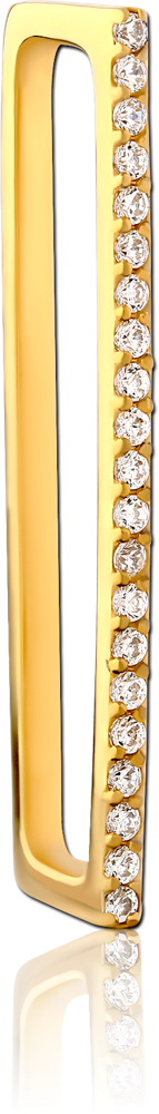 GOLD PVD COATED SURGICAL STEEL JEWELED EAR CUFF